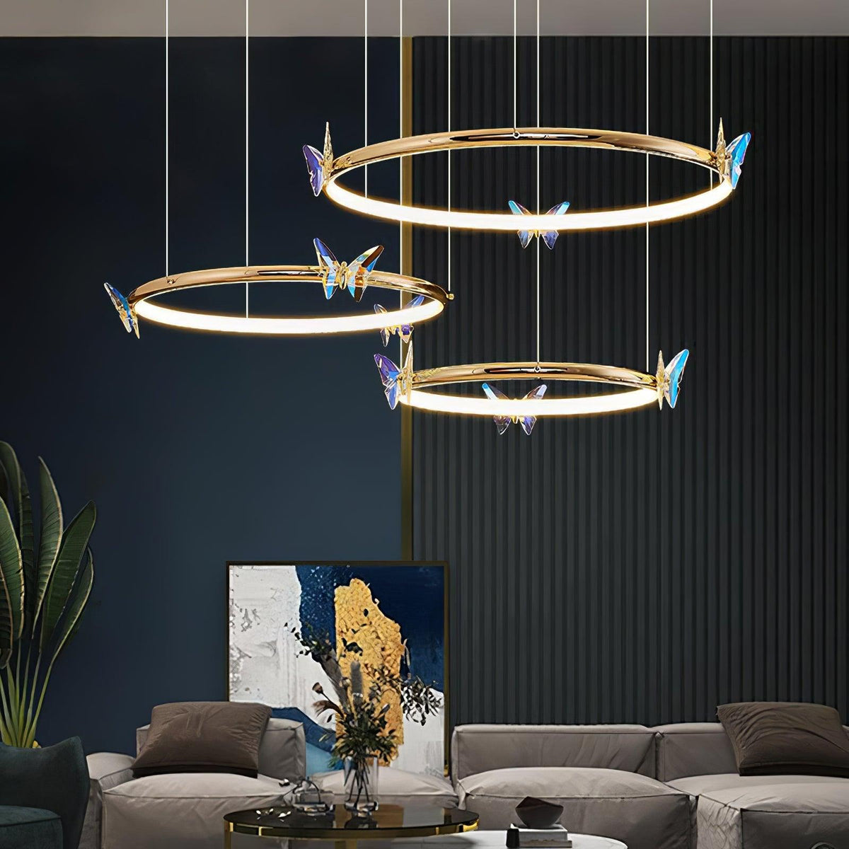 Blue Butterfly Chandelier