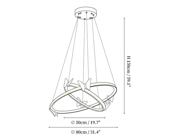 Blue Butterfly Chandelier