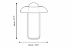 Glass Mushroom Table Lamp