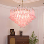 Blush Pink Glass Murano Chandelier