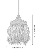 Bohemian Raffia Pendant Light