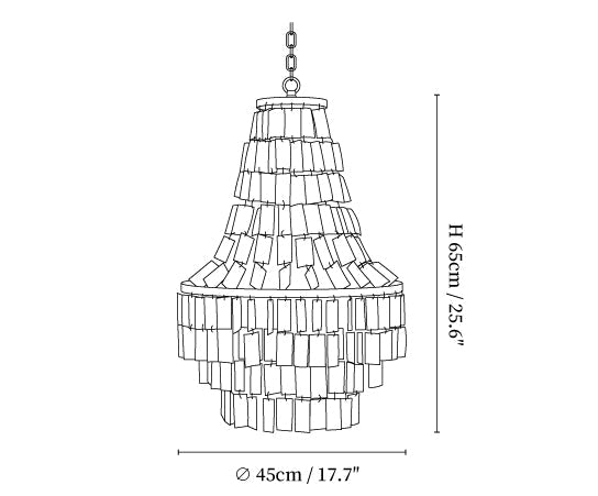 Boho Shell Tiered Chandelier
