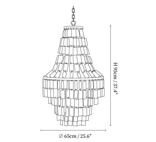 Boho Shell Tiered Chandelier