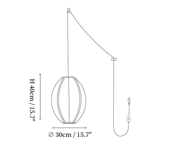 Bombori Pendant Swag Lamp