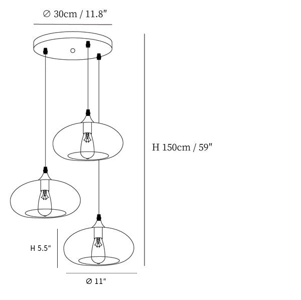 Bottle Glass Pendant Light