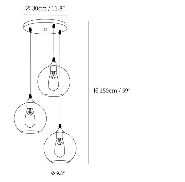 Bottle Glass Pendant Light