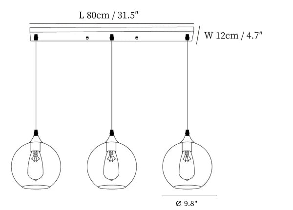 Bottle Glass Pendant Light
