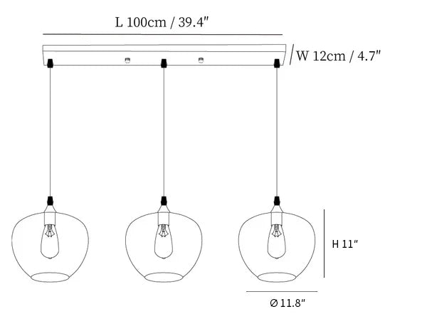 Bottle Glass Pendant Light