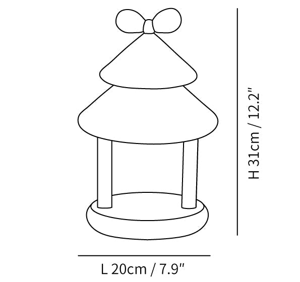 Bow Tie Cone Table Lamp