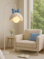 Bow Trim Petal Shade Floor Lamp