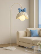 Bow Trim Petal Shade Floor Lamp