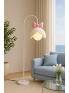 Bow Trim Petal Shade Floor Lamp