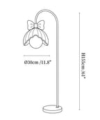 Bow Trim Petal Shade Floor Lamp