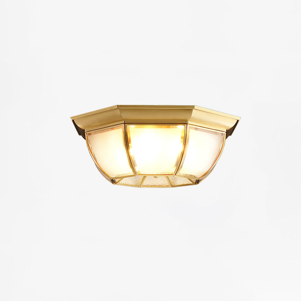 Bowl Shaped Brass Ceiling Lamp