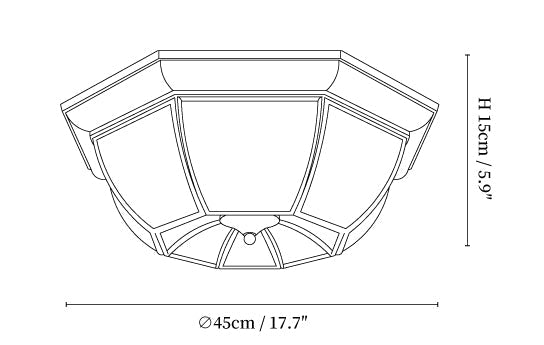 Bowl Shaped Brass Ceiling Lamp