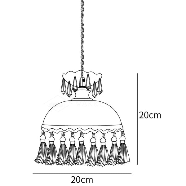 Bowl Tassel Pendant Light