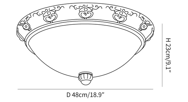 Brahm Flush Ceiling Light