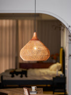 Braided Rattan Pendant Lamp