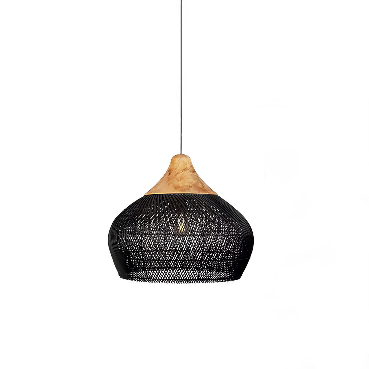 Braided Rattan Pendant Lamp
