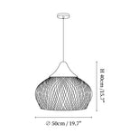Braided Rattan Pendant Lamp