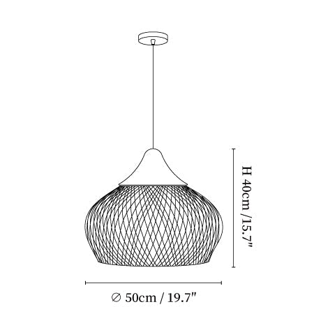 Braided Rattan Pendant Lamp