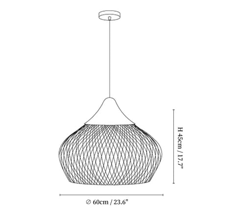 Braided Rattan Pendant Lamp