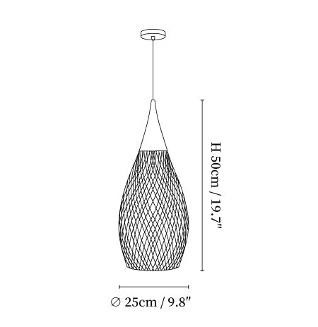 Braided Rattan Pendant Lamp