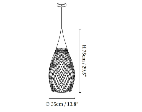 Braided Rattan Pendant Lamp