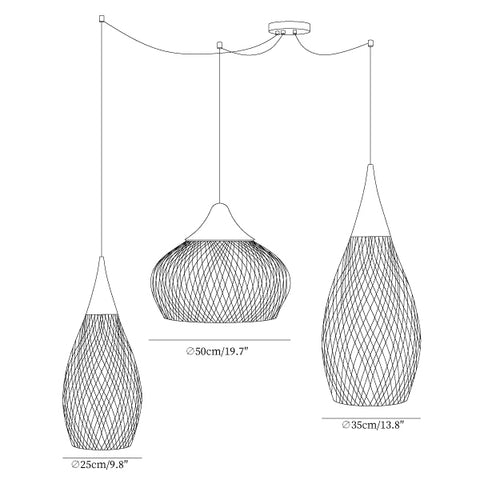 Braided Rattan Pendant Lamp