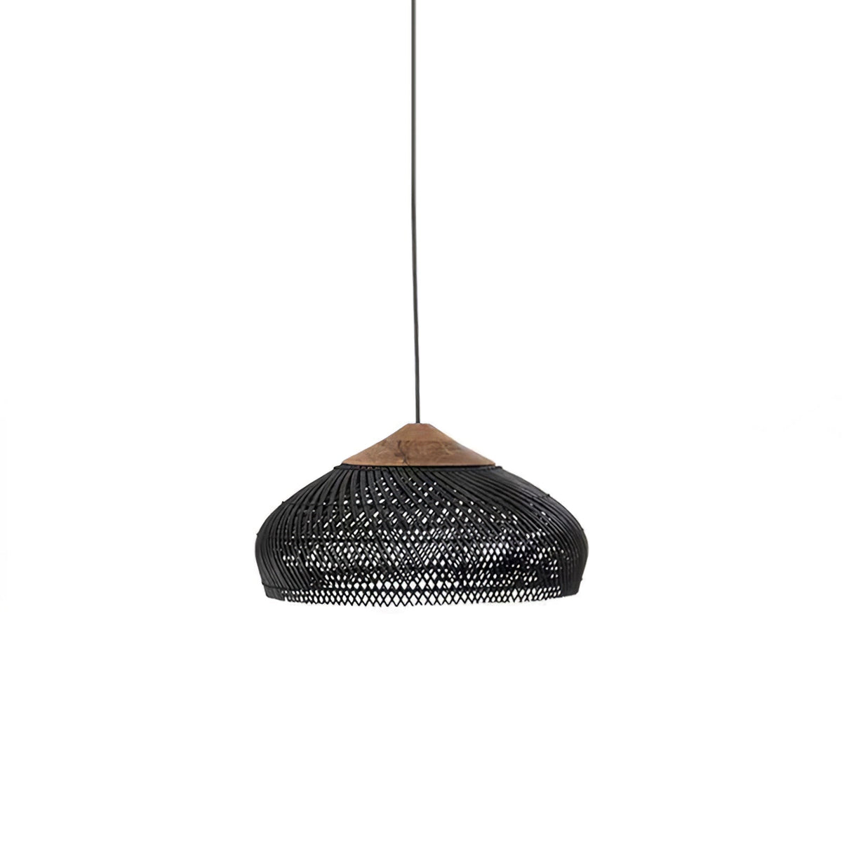 Braided Rattan Swag Pendant Lamp