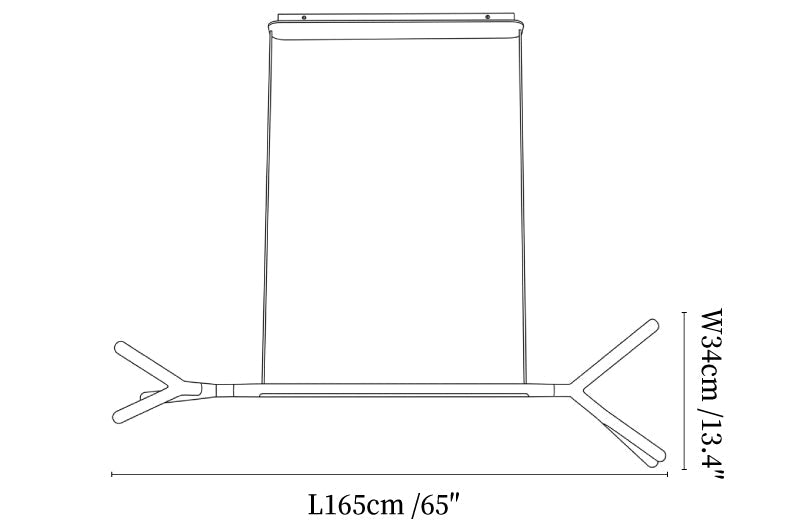 Branch Wood Linear Pendant Light