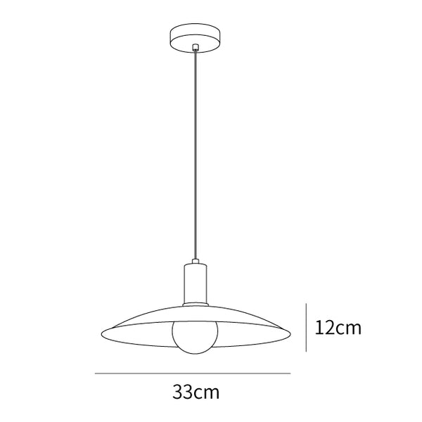 Brass Flared Pendant Lamp