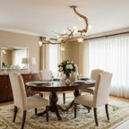Brass Flower Branch Chandelier