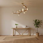 Brass Flower Branch Chandelier