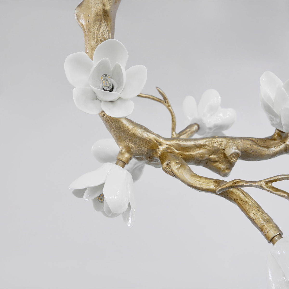 Brass Flower Branch Chandelier