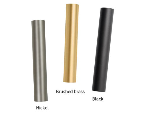 Brass Glass Tube Plug-in Wall Lamp