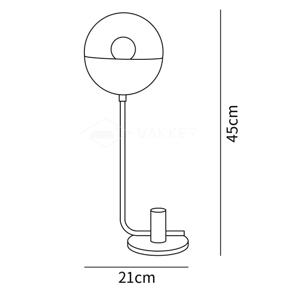 Brass Globular Table Lamp