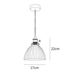 Brass Pleated Ceramic Pendant Lamp