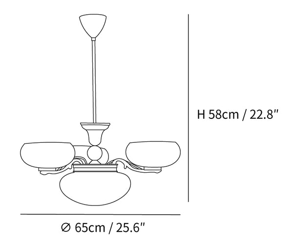 Brass Radiance Orb Chandelier
