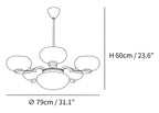 Brass Radiance Orb Chandelier