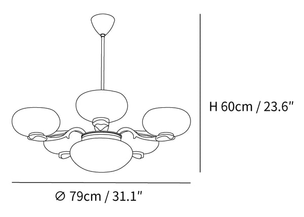 Brass Radiance Orb Chandelier