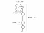 Brass Glass Tube Wall Lamp