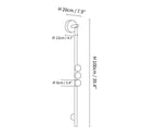 Brass Glass Tube Wall Lamp