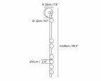 Brass Glass Tube Wall Lamp