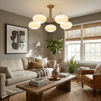 Brass Wooden Persimmon Chandelier