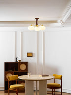 Brass Wooden Persimmon Chandelier