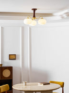 Brass Wooden Persimmon Chandelier