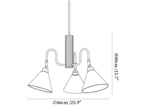Bravik Wood Chandelier