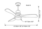 Breeze Master Wooden 48"/52" Ceiling Fan Light