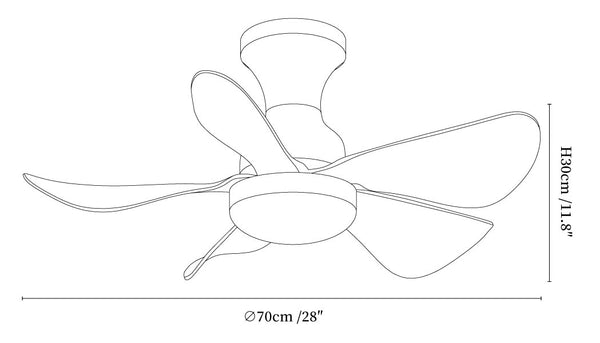 Breezenest Compact Ceiling Fan Light